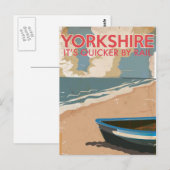 Yorkshire Vintage Spoorweg Reisposter Briefkaart (Voorkant / Achterkant)