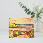 Yorkshire Whitby 199 Stappen origineel Art Briefka Briefkaart (Staand voorkant)