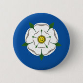 Yorkshire White rozebadge Ronde Button 5,7 Cm (Voorkant)