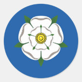 Yorkshire witte roos stickers (Voorkant)