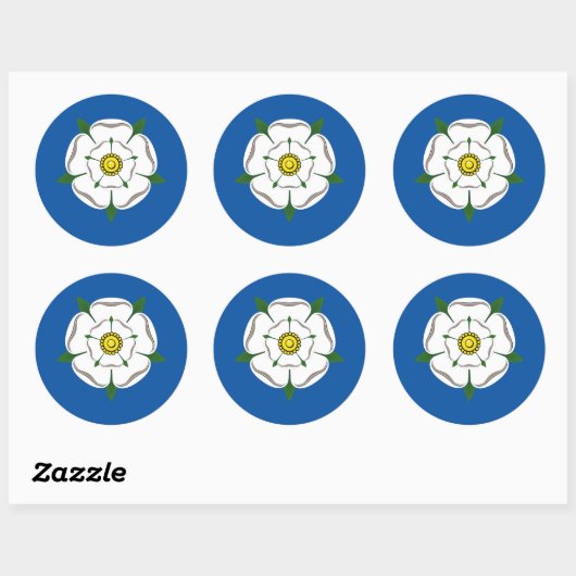Yorkshire witte roos stickers (Vel)