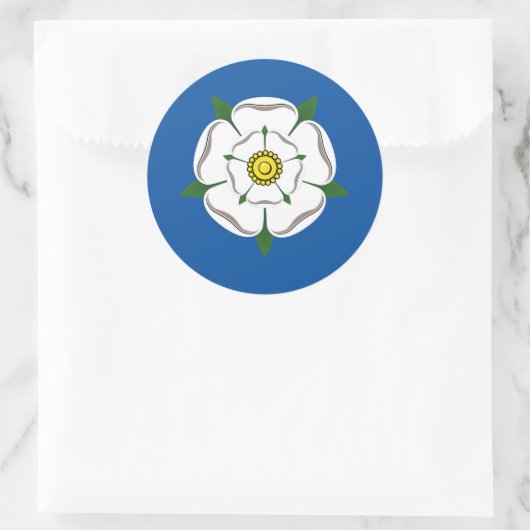 Yorkshire witte roos stickers (Tas)
