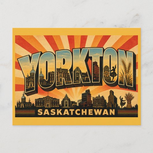 Yorkton Saskatchewan Oekraïense Hart Briefkaart (Voorkant)