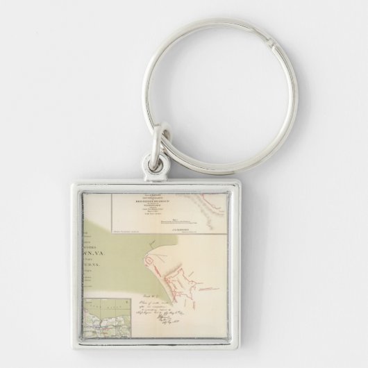 Yorktown, Gloucester, Va Sleutelhanger (Voorkant)