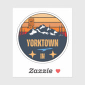 Yorktown, Indiana Sticker (Vel)
