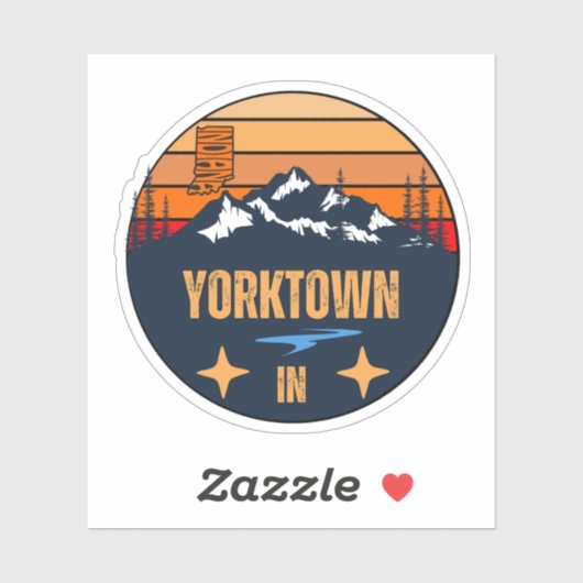 Yorktown, Indiana Sticker (Vel)