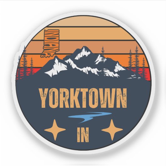 Yorktown, Indiana Sticker (Voorkant)