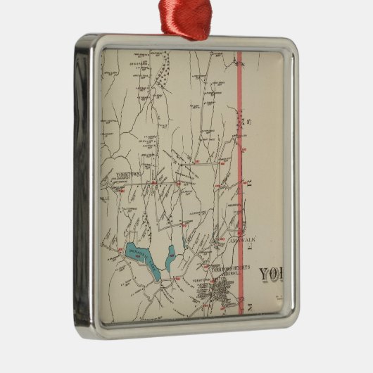 Yorktown NY Metalen Ornament (Rechts)