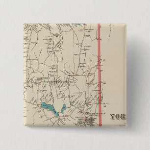Yorktown NY Vierkante Button 5,1 Cm