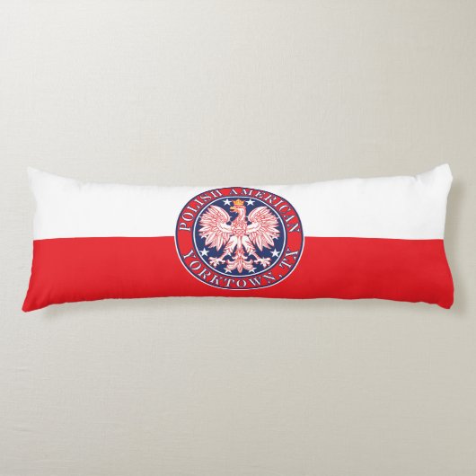 Yorktown Texas Poolse Amerikaanse adelaar Lichaamskussen (Voorkant)
