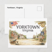 Yorktown Virginia Briefkaart (Voorkant / Achterkant)