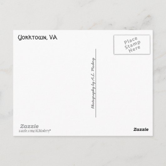 Yorktown (Virginia) Briefkaart (Achterkant)