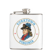 Yorktown Virginia Koloniaal Heupfles (Voorkant)