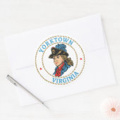 Yorktown Virginia Koloniaal Ronde Sticker (Envelop)