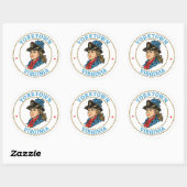 Yorktown Virginia Koloniaal Ronde Sticker (Vel)