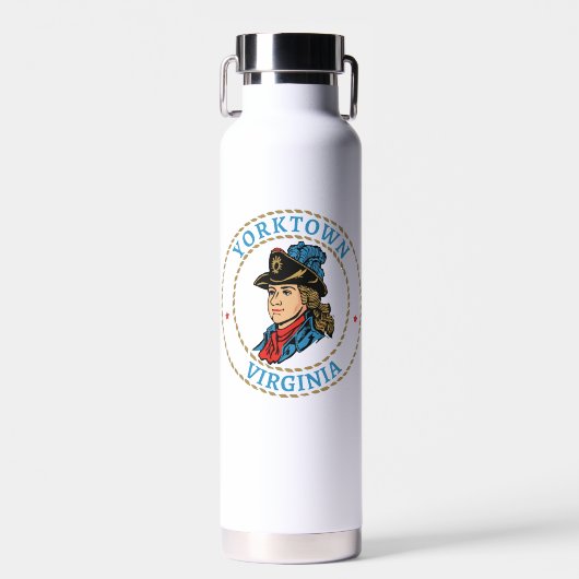 Yorktown Virginia Koloniaal Waterfles (Voorkant)