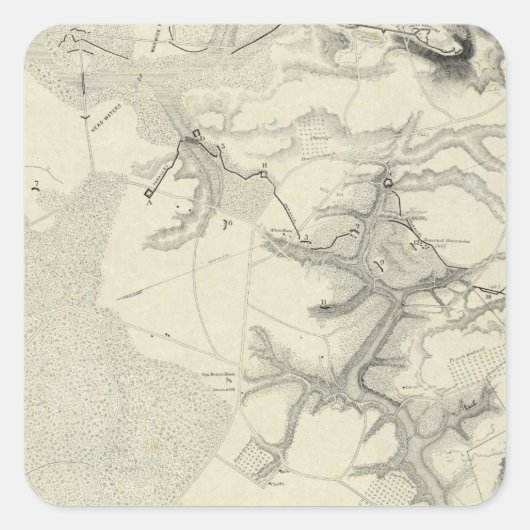 Yorktown, Virginia Vierkante Sticker (Voorkant)