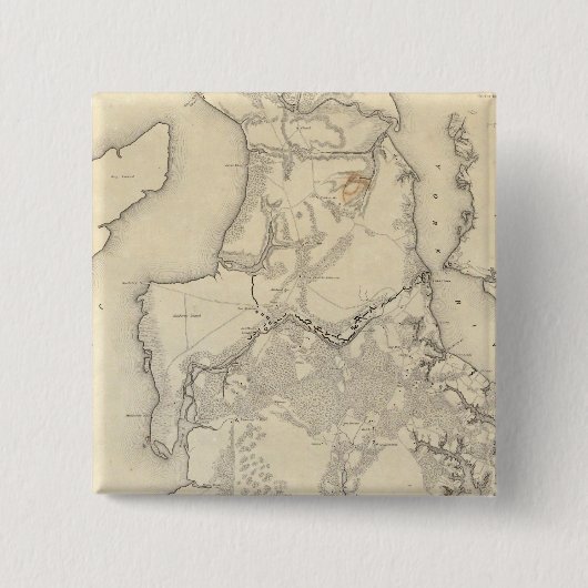 Yorktownto Williamsburg Vierkante Button 5,1 Cm (Voorkant)