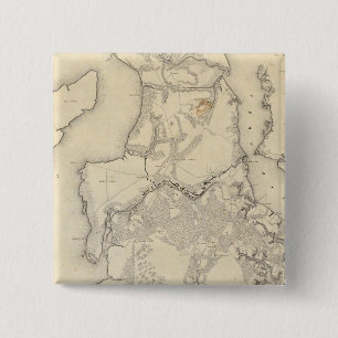 Yorktownto Williamsburg Vierkante Button 5,1 Cm