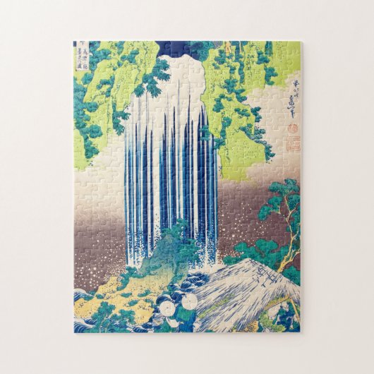 Yoro Falls in Mino Province, 1833-1834 by Hokusai Legpuzzel (Verticaal)