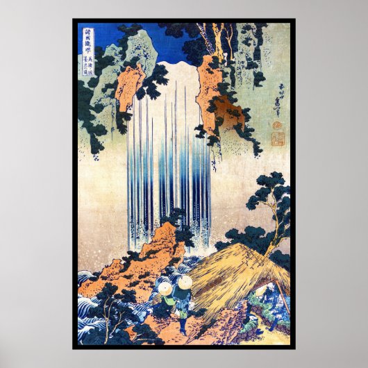 Yoro Waterfall in de provincie Mino Hokusai Katsus Poster (Voorkant)