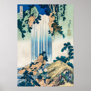Yoro Waterfall in de provincie Mino Hokusai Katsus Poster