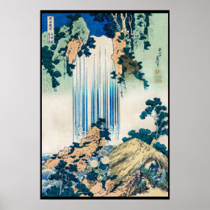 Yoro Waterfall in de provincie Mino Hokusai Katsus Poster