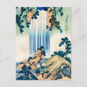 Yoro Waterfall Mino, provincie Katsushika Hokusai Briefkaart