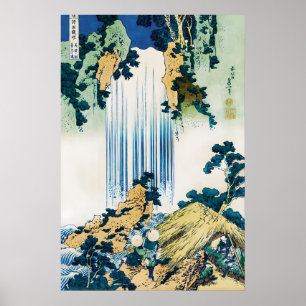 Yoro-waterval in de provincie Mino Japanse fijne k Poster