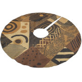 Yoruba African designs in earth tones Kerstboom Rok (Gekanteld)