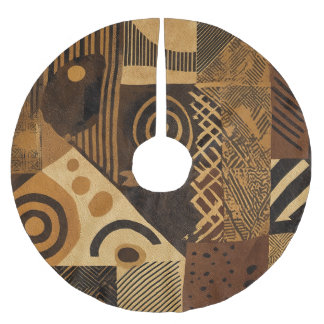 Yoruba African designs in earth tones Kerstboom Rok