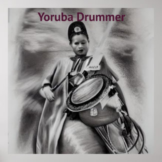 Yoruba Drummer Poster