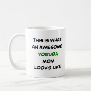 yoruba moeder, geweldig koffiemok