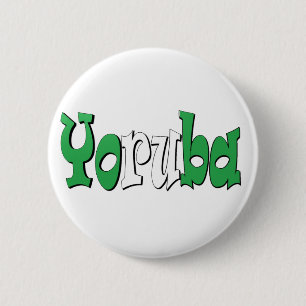 Yoruba (Nigeriaanse vlag) Ronde Button 5,7 Cm