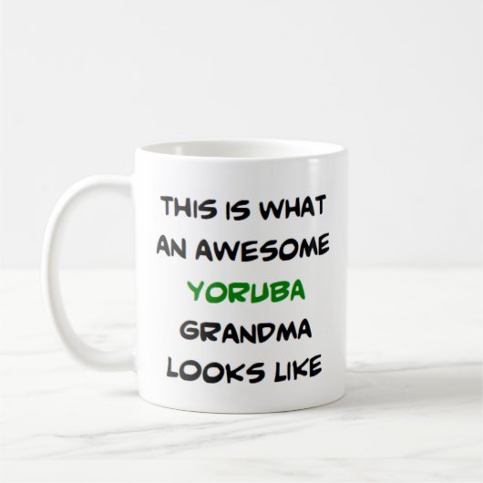 yoruba oma , geweldige koffiemok (Links)