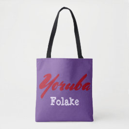 Yoruba Tribe Paars Tote Bag