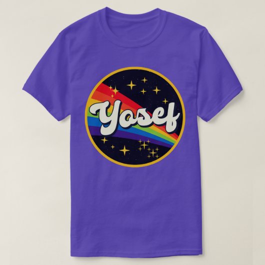 Yosef regenboog in ruimte stijl t-shirt (Design voorkant)