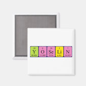 Yoselin periodieke lijstnaam magnet (Voorkant / Achterkant)