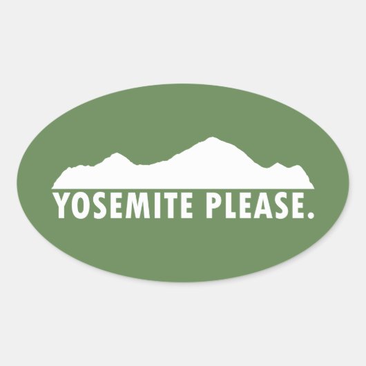 Yosemite alsjeblieft ovale sticker (Voorkant)
