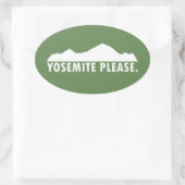 Yosemite alsjeblieft ovale sticker (Tas)