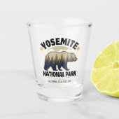 Yosemite Bear Forest Vintage Shot Glas (Voorkant)