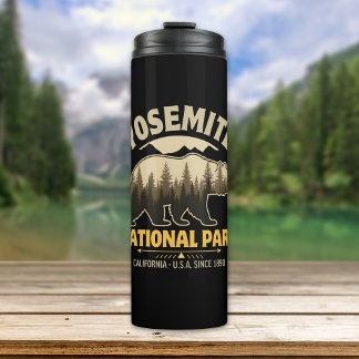 Yosemite Bear Vintage Forest Travel  Thermosbeker