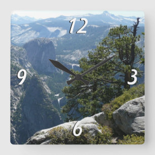 Yosemite bergzicht in Yosemite National Park Vierkante Klok