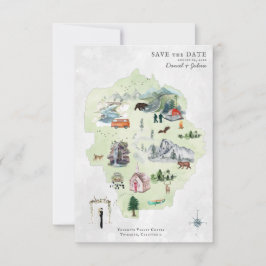 Yosemite | Bestemming Huwelijksreis Route Kaart