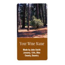 Yosemite bosem hout bruine wijnlabels.
