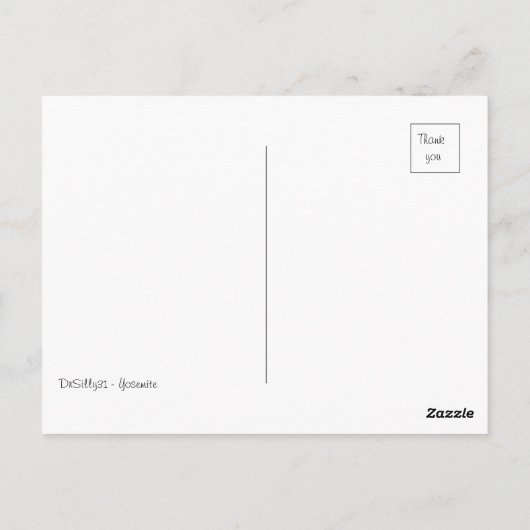 Yosemite Briefkaart (Achterkant)