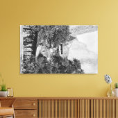 Yosemite, CA - The Ahwahnee Lodge en El Capitan Canvas Afdruk (Insitu (Woonkamer))