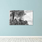 Yosemite, CA - The Ahwahnee Lodge en El Capitan Canvas Afdruk (Insitu (Houten vloer))