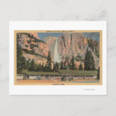 Yosemite, CA-uitzicht van Yosemite Lodge en Herfst Briefkaart (Voorkant)