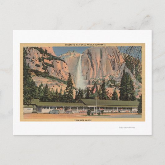 Yosemite, CA-uitzicht van Yosemite Lodge en Herfst Briefkaart (Voorkant)